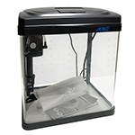 Аквариум Jebo 8л чёрный с фильтром и led лампой