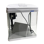 Аквариум Jebo 8л белый с фильтром и led лампой