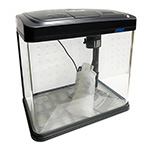 Аквариум Jebo 15л чёрный с фильтром и led лампой